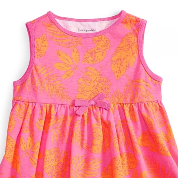 First Impressions Toddler Girls Simple Palm Tunic, Sweet Berry Size 3T - Picture 2 of 6